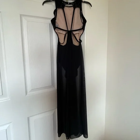 Black Velvet Leotard with Skirt Attached to it